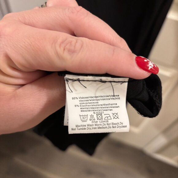 Venus Women's Black Halter-Neck Dress with Silver Sequin Embellishment Waist ~ M - Picture 5 of 5